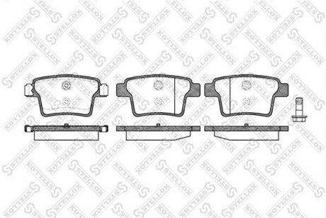 Гальмівні колодки, дискове гальмо (набір) STELLOX 1160010BSX