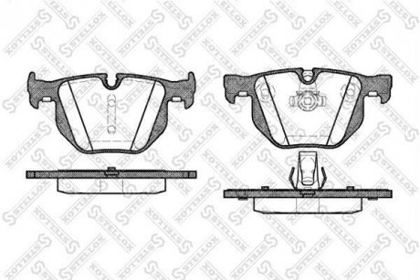 Тормозные колодки, дисковый тормоз (набор) STELLOX 392060SX