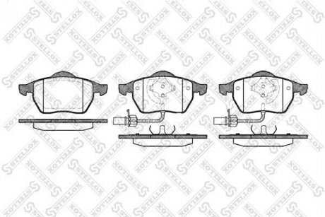 Гальмівні колодки, дискове гальмо (набір) STELLOX 401022BSX