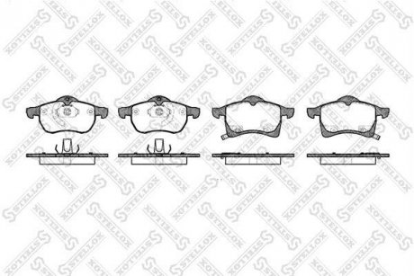 Гальмівні колодки, дискове гальмо (набір) STELLOX 694002BSX