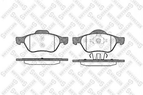 Гальмівні колодки, дискове гальмо (набір) STELLOX 973000SX