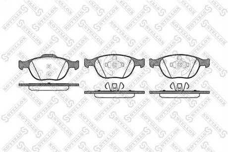Тормозные колодки, дисковый тормоз (набор) STELLOX 995000SX