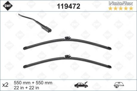 Щітка склоочисника безкаркасна OE 550+550 C W205 SWF 119472