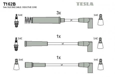 Провода в/в Opel 1,3-1,6 TESLA T162B