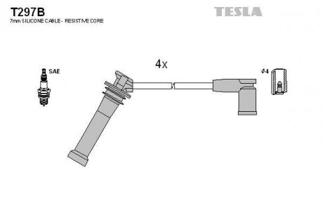 Провід В/В Mazda 6 1.8 2.0 02- TESLA T297B