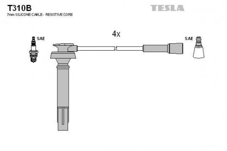 Дроти запалення, набір TESLA T310B