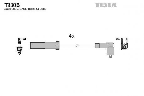 Кабелі запалювання TESLA T930B