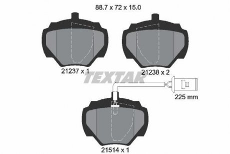 Гальмівні колодки дискові TEXTAR 2123701