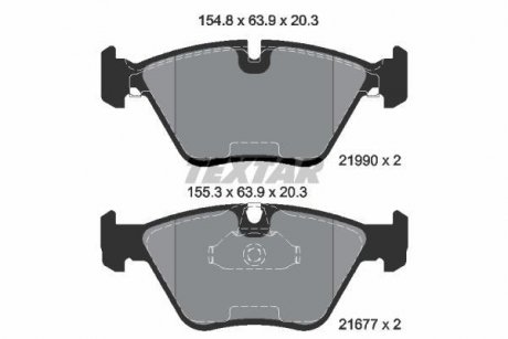 Гальмівні колодки BMW 5(E39) "F "95-04 TEXTAR 2199003