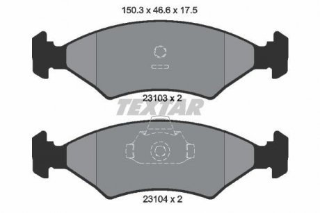 Тормозные колодки, дисковый тормоз (набор) TEXTAR 2310301 (фото 1)