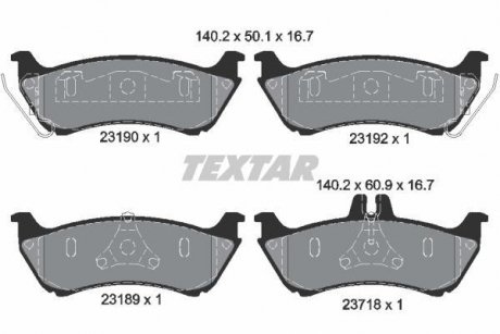 Гальмівні колодки дискові TEXTAR 2319002