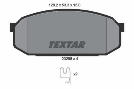 Комплект тормозных колодок, дисковый тормоз TEXTAR 2329501