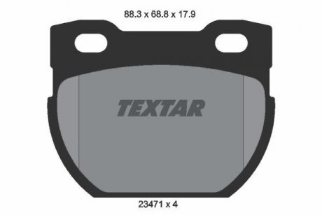 Тормозные колодки, дисковый тормоз (набор) TEXTAR 2347103 (фото 1)