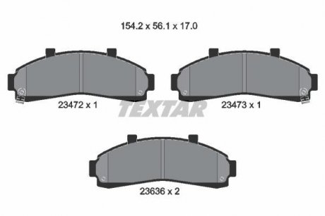 Тормозные колодки, дисковый тормоз (набор) TEXTAR 2347201 (фото 1)