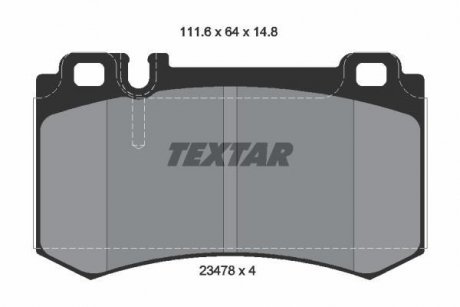 Тормозные колодки, дисковый тормоз (набор) TEXTAR 2347802