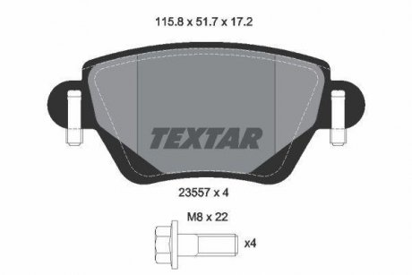 Гальмівні колодки дискові TEXTAR 2355701