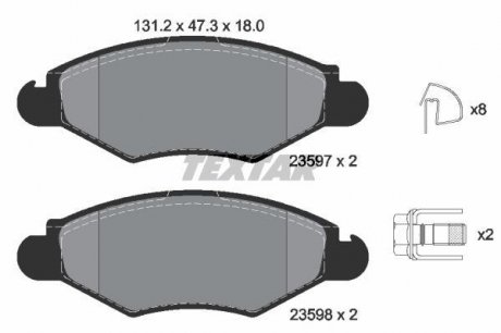 Гальмівні колодки дискові TEXTAR 2359703 (фото 1)