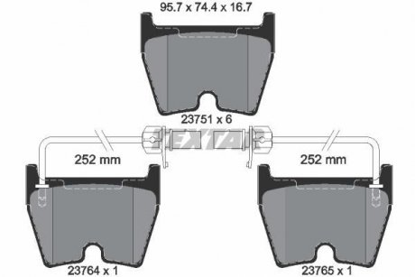 Тормозные колодки, дисковый тормоз (набор) TEXTAR 2375101 (фото 1)