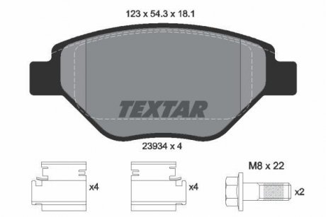 Гальмівні колодки дискові TEXTAR 2393401