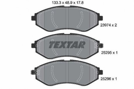 Тормозные колодки, дисковый тормоз (набор) TEXTAR 2397406