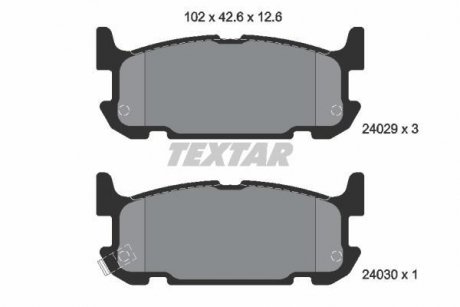 Гальмівні колодки дискові TEXTAR 2402901