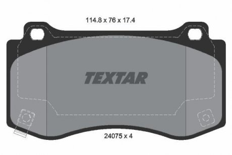 Тормозные колодки, дисковый тормоз (набор) TEXTAR 2407501 (фото 1)
