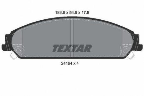 Тормозные колодки, дисковый тормоз (набор) TEXTAR 2416401
