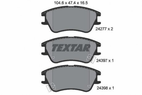 Гальмівні колодки дискові TEXTAR 2427701