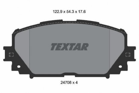 Тормозные колодки, дисковый тормоз (набор) TEXTAR 2470801 (фото 1)