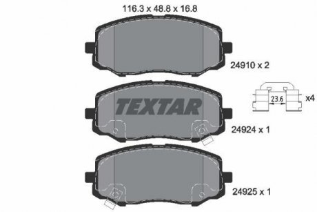 Гальмівні колодки дискові TEXTAR 2491001