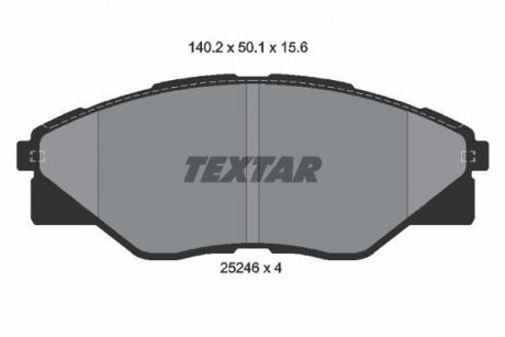 Комплект тормозных колодок, дисковый механизм TEXTAR 2524601