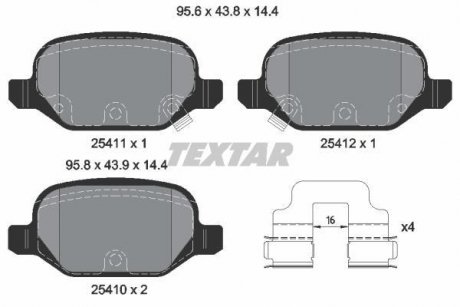 Гальмівні колодки.) TEXTAR 2541101