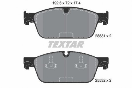 Дискові гальмівні колодки TEXTAR 2553103