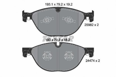 Дискові гальмівні колодки TEXTAR 2598201 (фото 1)