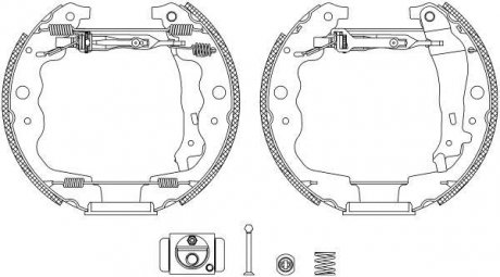 Тормозные колодки барабанные. RENAULT T. KANGOO 2005-, DACIA LOGAN 2007- TEXTAR 84069300 (фото 1)