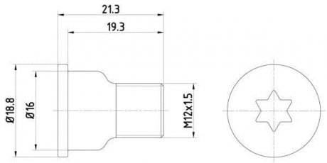 Болт, диск тормозного механизма TEXTAR TPM0005