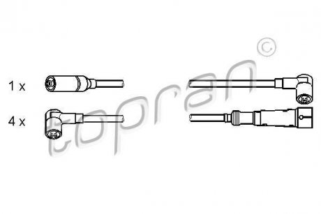 Комплект проводів запалювання TOPRAN TOPRAN / HANS PRIES 100192