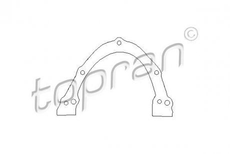 Прокладка, кришка картера (блок-картер двигуна) TOPRAN TOPRAN / HANS PRIES 100193