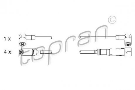 Комплект проводов воспаления TOPRAN TOPRAN / HANS PRIES 102982
