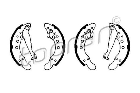 Гальмівні колодки (набір) TOPRAN TOPRAN / HANS PRIES 103075
