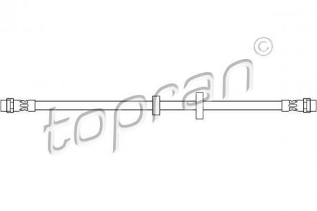 Шланг тормозной, передний, T4 90-03 TOPRAN TOPRAN / HANS PRIES 104085