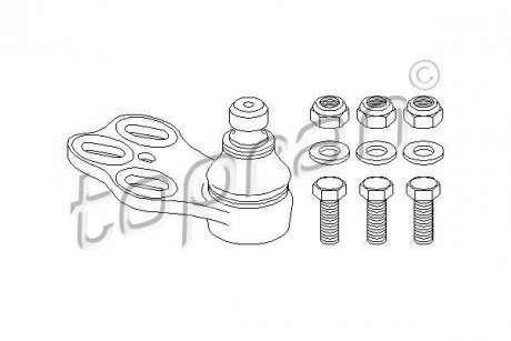 Шарова опора Права (19mm) TOPRAN TOPRAN / HANS PRIES 104407