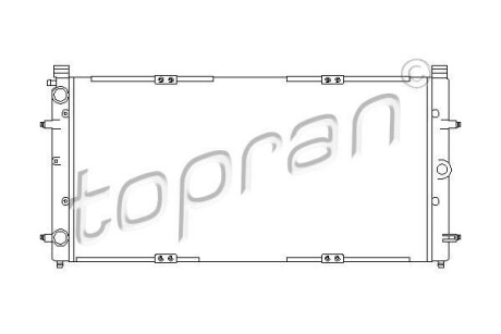 Радіатор, охолодження двигуна TOPRAN TOPRAN / HANS PRIES 105746