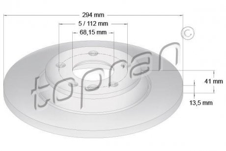 Тормозной диск TOPRAN TOPRAN / HANS PRIES 107692