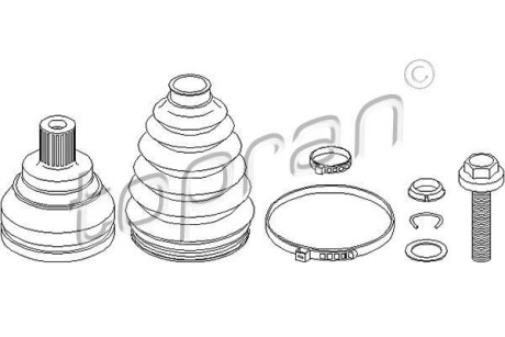 Шарнірний набір, привідний вал TOPRAN TOPRAN / HANS PRIES 108111