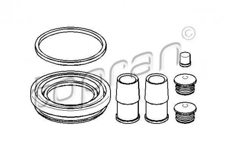 Ремкомплект тормозного суппорта TOPRAN TOPRAN / HANS PRIES 108345 (фото 1)