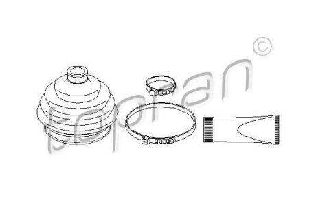 Пильовик привідного валу (набір) TOPRAN TOPRAN / HANS PRIES 109306