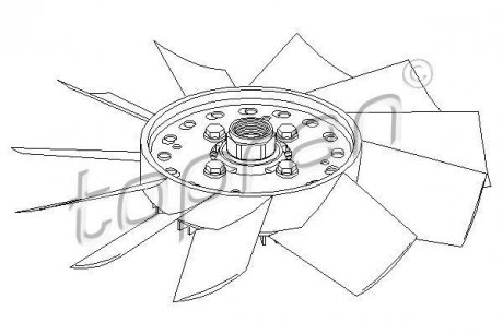 Віскомуфта вентилятора охолодження TOPRAN TOPRAN / HANS PRIES 109604