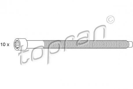 Набор болтов головки цилидров TOPRAN TOPRAN / HANS PRIES 109676