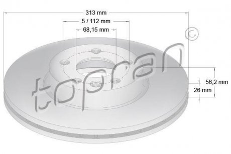 Гальмівний диск TOPRAN TOPRAN / HANS PRIES 110431